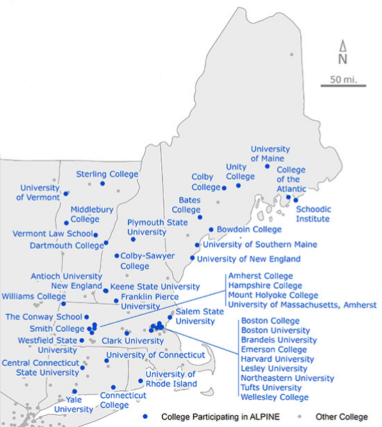 Map of the ALPINE Network